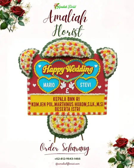 Papan Bunga Pernikahan Wai Lubuk